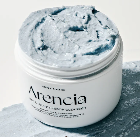 Arencia Fresh Blue Hyssop Rice Mochi Cleanser, 120g